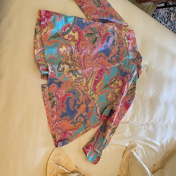 Chaps Womens 3/4 sleeve 100% cotton button down blouse 2XL - Picture 3 of 4